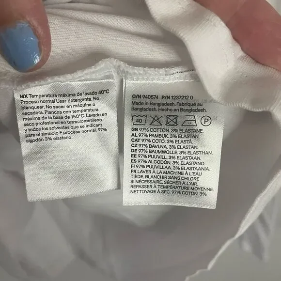 H&M Maternity Shirt nursing/ breastfeeding size large white - Picture 4 of 5